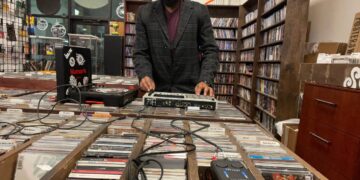 Akai MPC Live 2 Boom Bap Beat Making at Vinyl Record Store