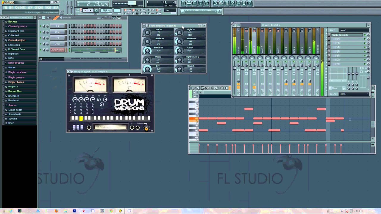 FL Studio HipHop VSTi AU Drum Weapons DEMO