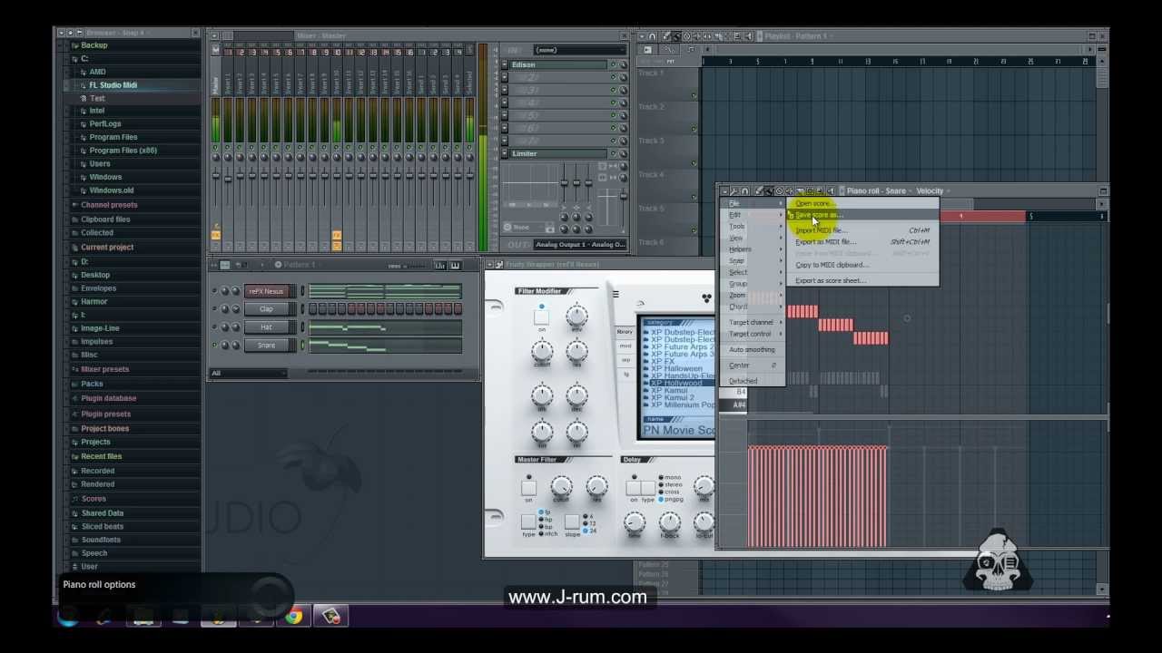 J-rum – FL Studio Beat Block MIDI Tutorial [HD]