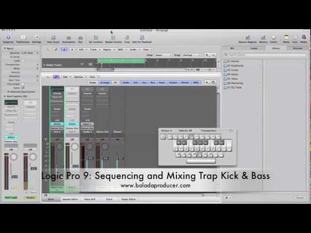 Logic 9 Tutuorial: Sequencing and Mixing Trap Kick & Bass