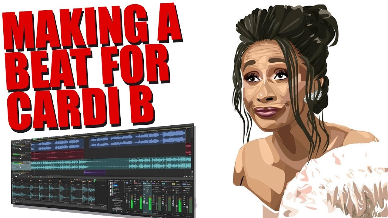 Making a Cardi B Type Beat / Making a Beat With Acid Pro