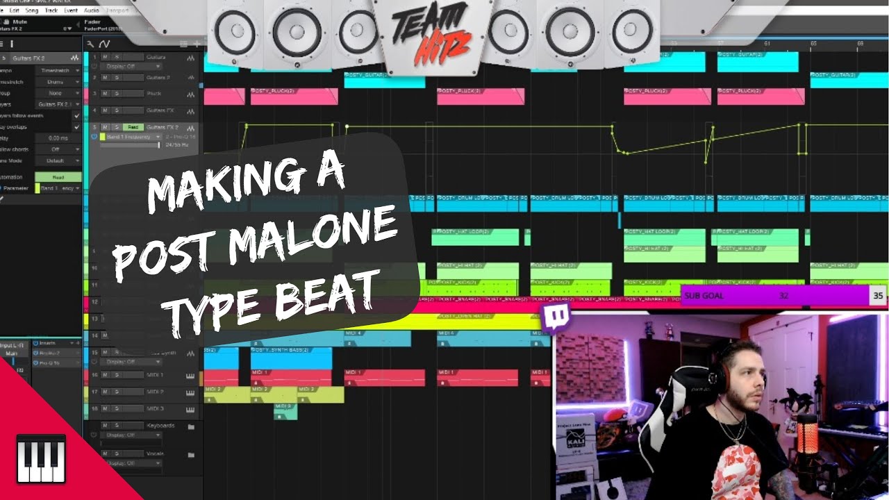 Making A Post Malone Type Beat | LIVE Stream
