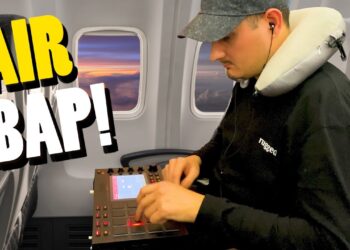 MAKING BEATS on an AIRPLANE – Sample based Hip-Hop – MPC LIVE – LOFI Jazzy Boom Bap