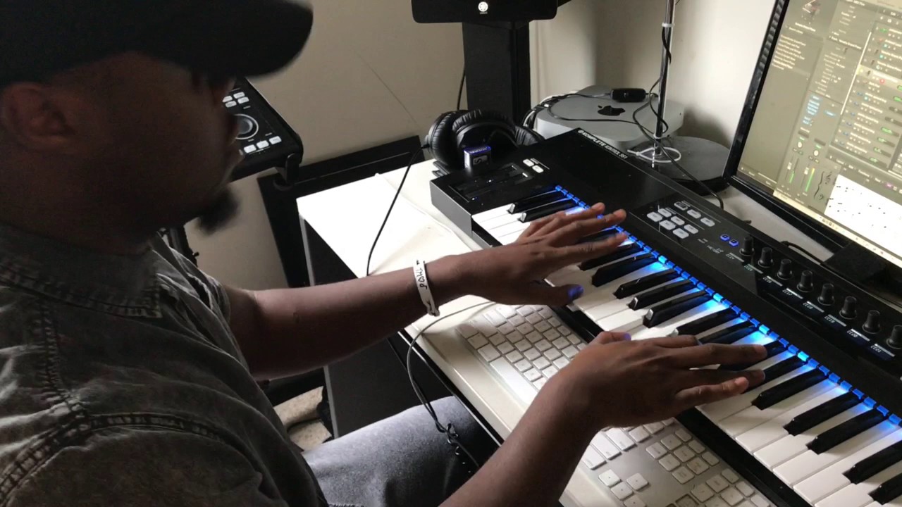 Mike Kalombo making Beats and Writing