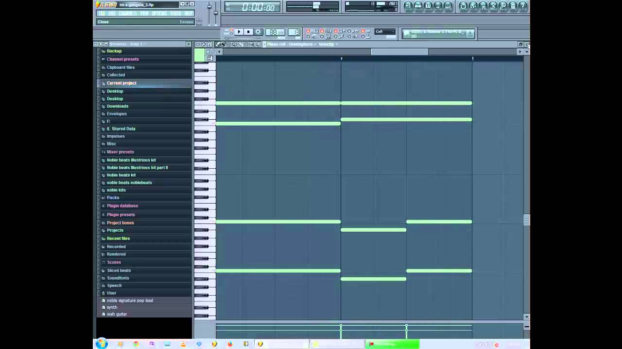 Noble beats shows a tutorial of a 50 Cent gangsta type beat he made *DOPE*