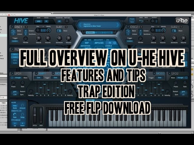Overview of U-He Hive vst Trap Edition (free FLP)
