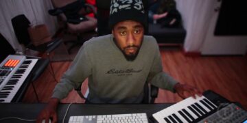 Polyester The Saint Making a Beat at Truth Studios