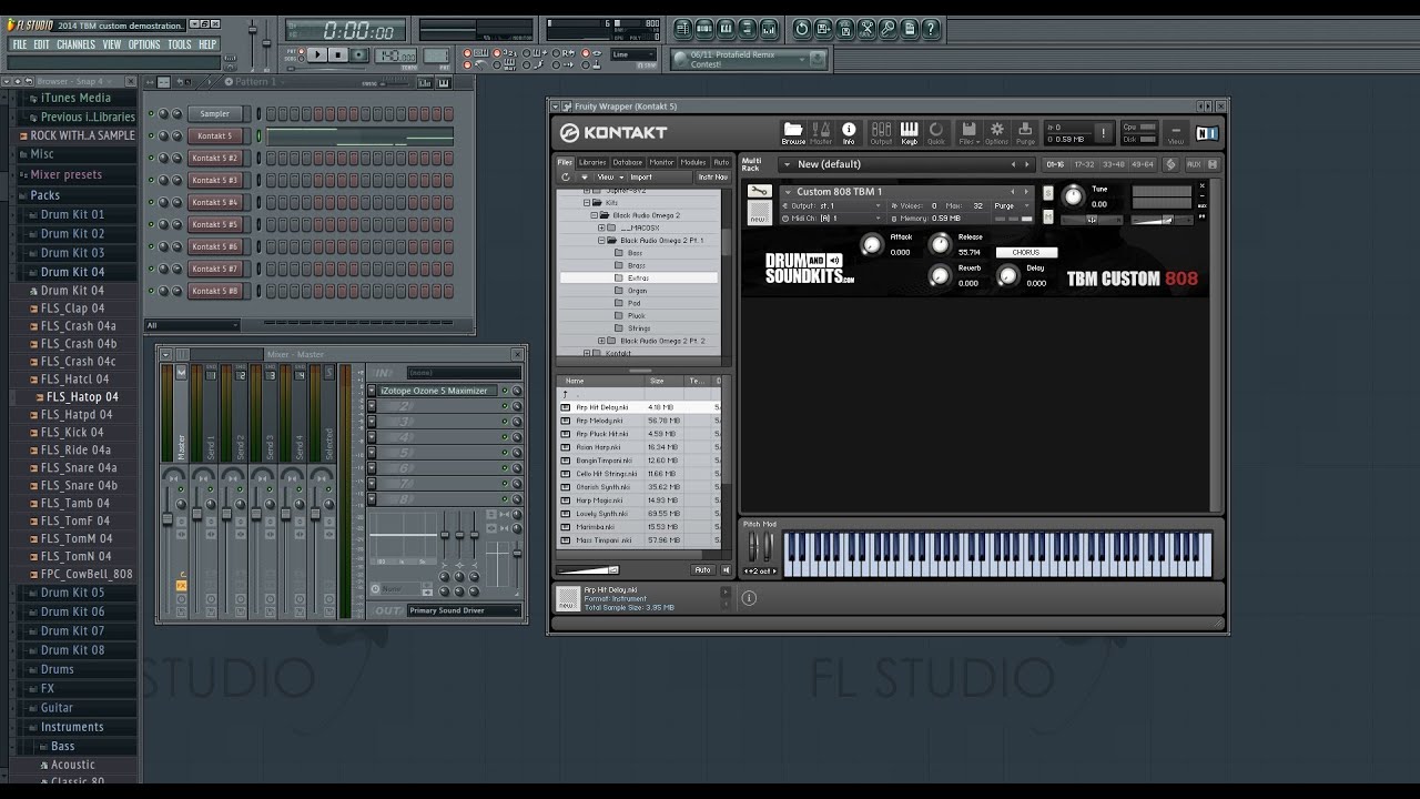 TBM Custom 808 Kontakt sound kit demo