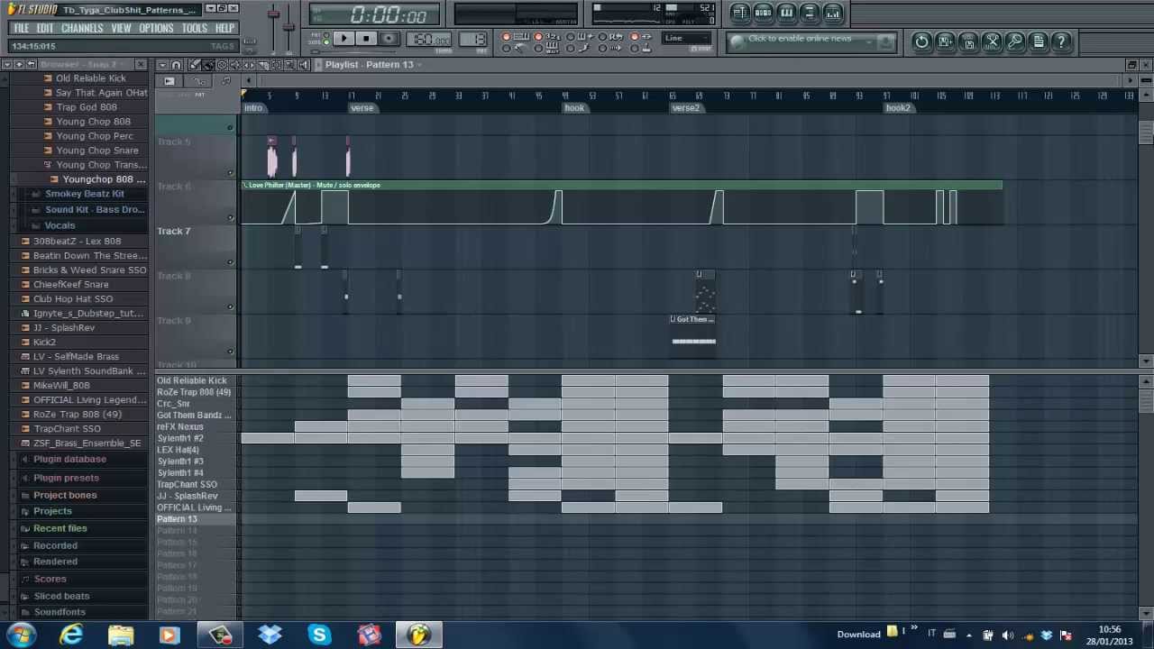 Tyga / Club type Beat Breakdown in FLStudio 10
