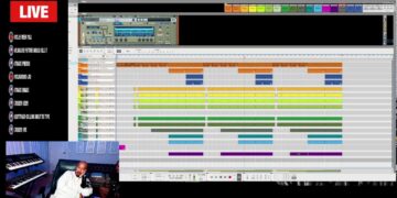 Late night making beats