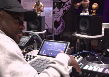 Me and London on the track in here cooking for the Magic city soundtrack