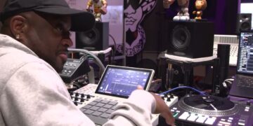 Me and London on the track in here cooking for the Magic city soundtrack