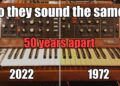 Minimoog Model D 2022 reissue vs 1972 – does a 50 year old synth sound still the same? Comparison