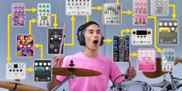 Guitar pedals on drums sounds ridiculous